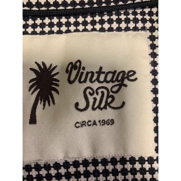 Vintage Silk Houndstooth Button Up Shirt Size XXL - Picture 4 of 10